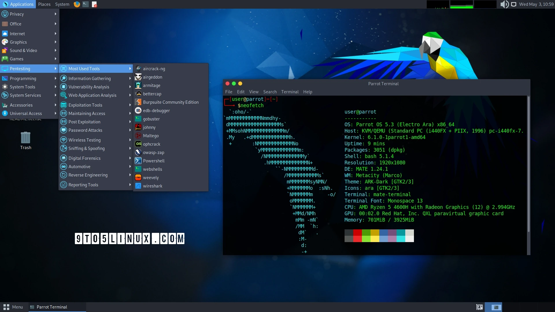 Exploring the Feathered World of Parrot Linux